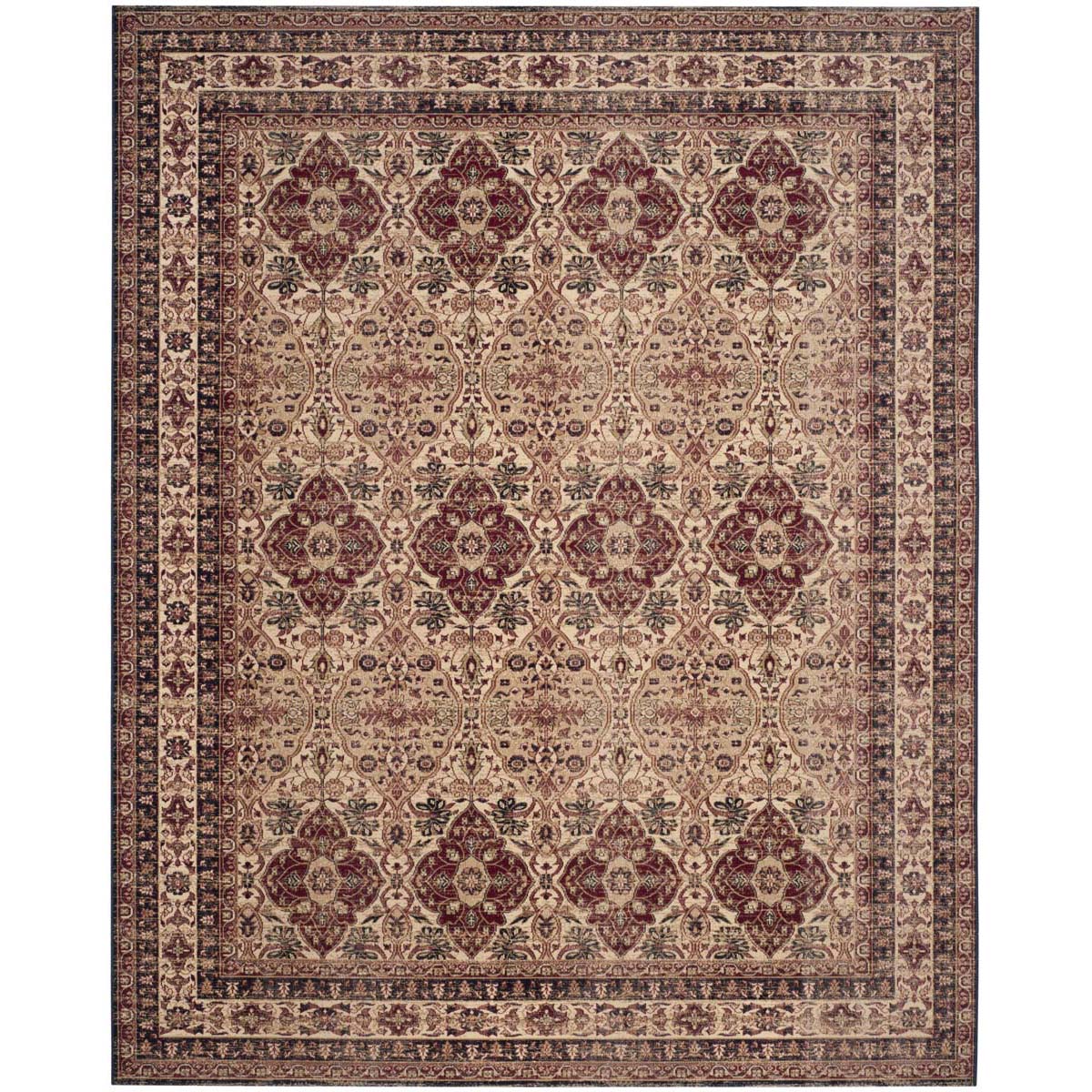 Safavieh Lavar Kerman 602 Rug, LVK602 - Cream / Navy