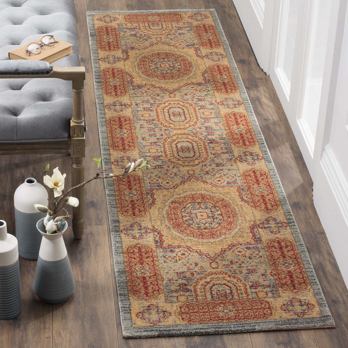 Safavieh Mahal 622 Rug, MAH622 - Navy / Red