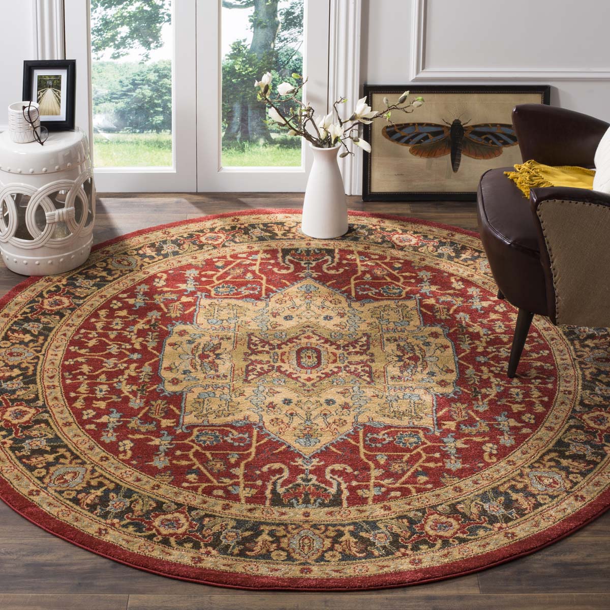 Safavieh Mahal 625 Rug, MAH625 - Natural / Navy