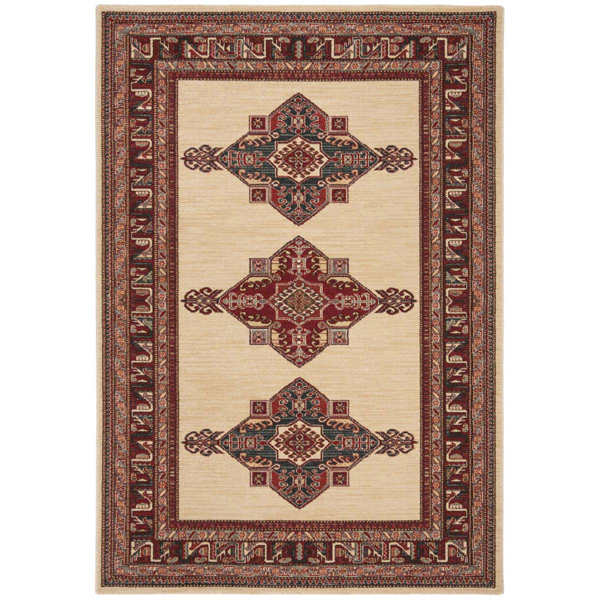 Safavieh Mahal 628 Rug, MAH628 - Creme / Red