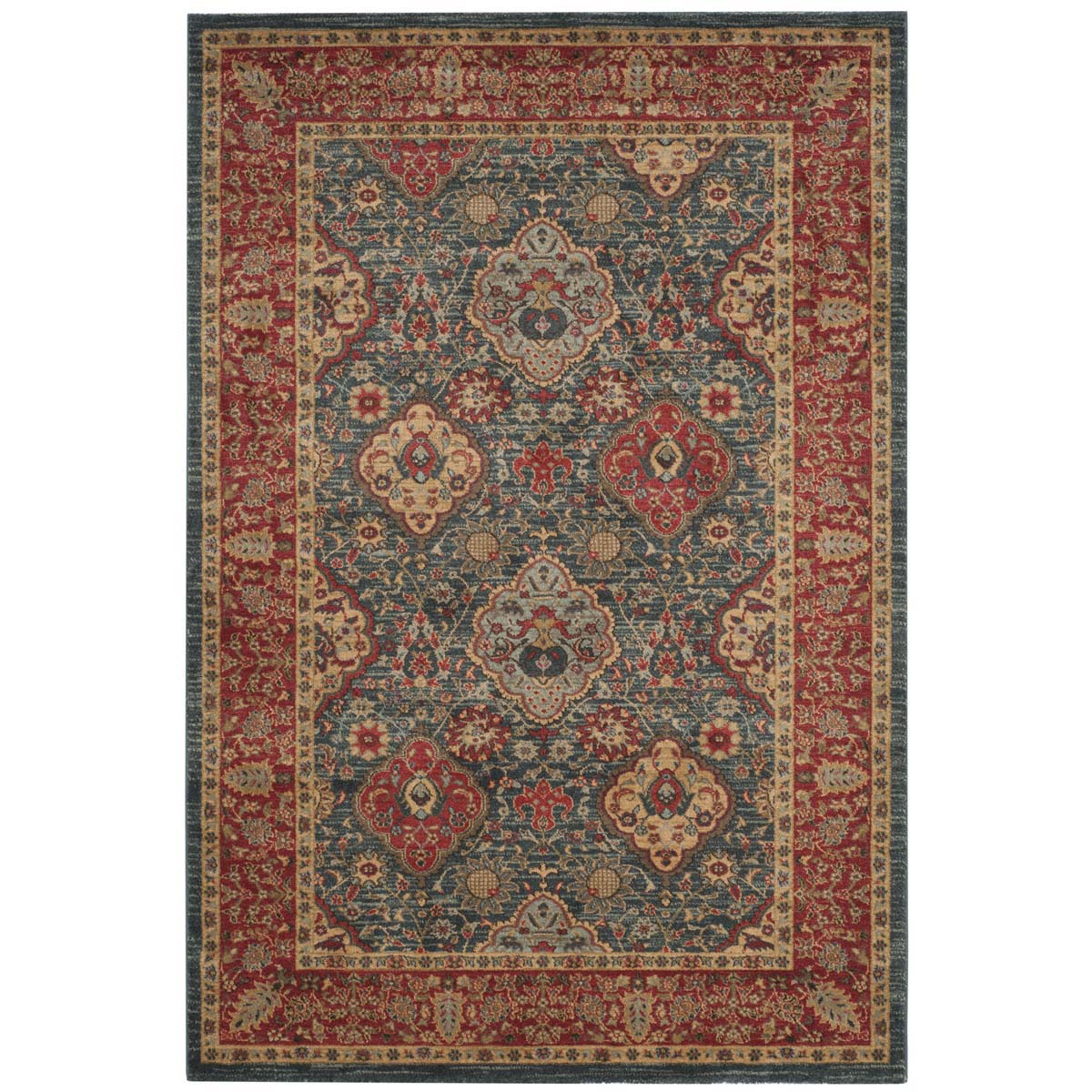 Safavieh Mahal 655 Rug, MAH655 - Navy / Red