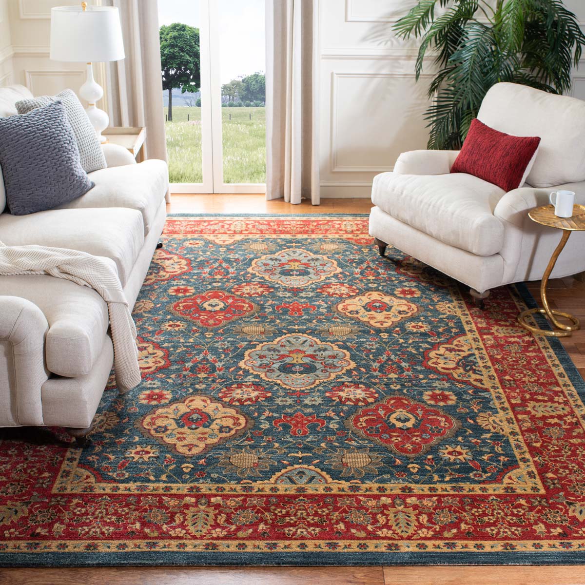 Safavieh Mahal 655 Rug, MAH655 - Navy / Red