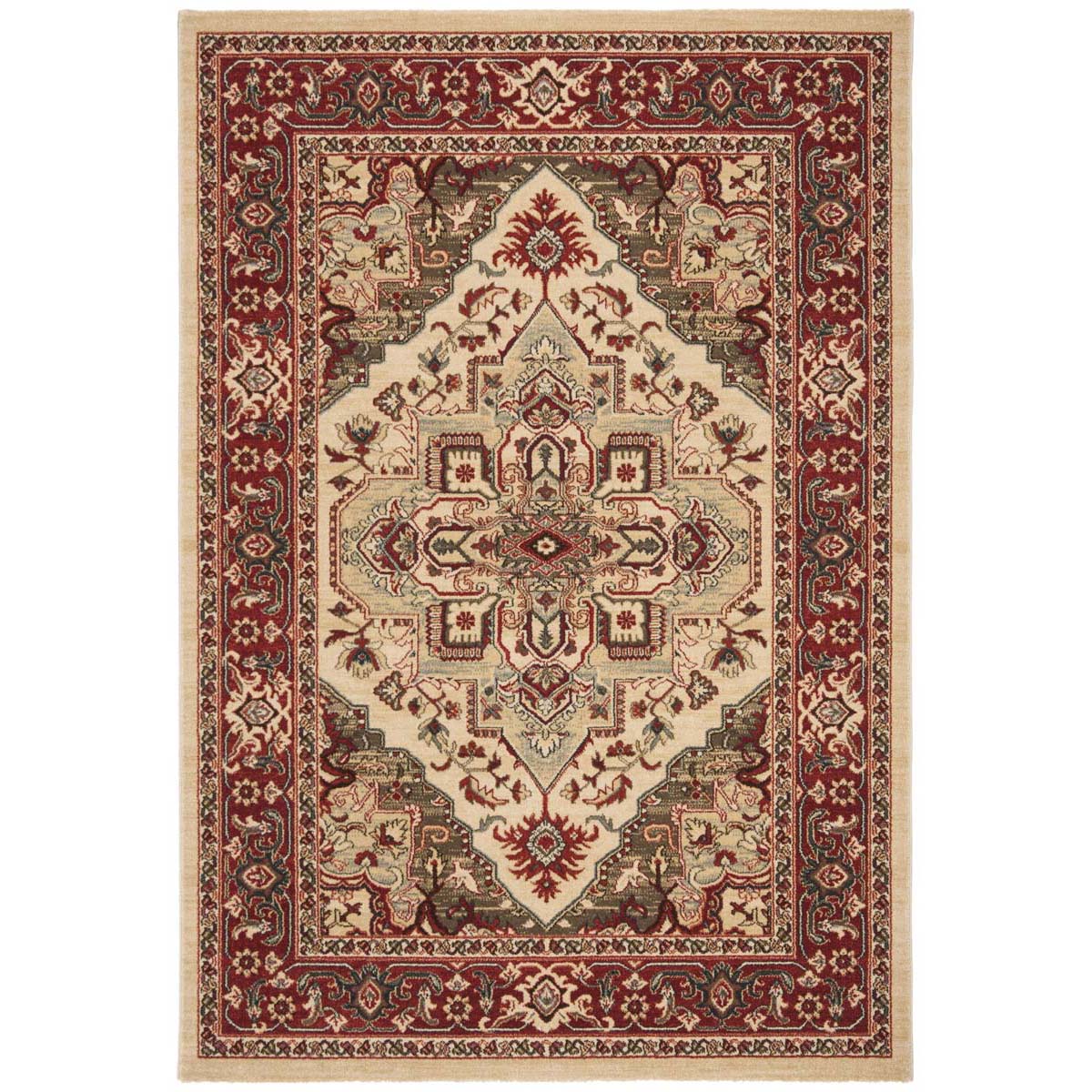 Safavieh Mahal 678 Rug, MAH678 - Creme / Red