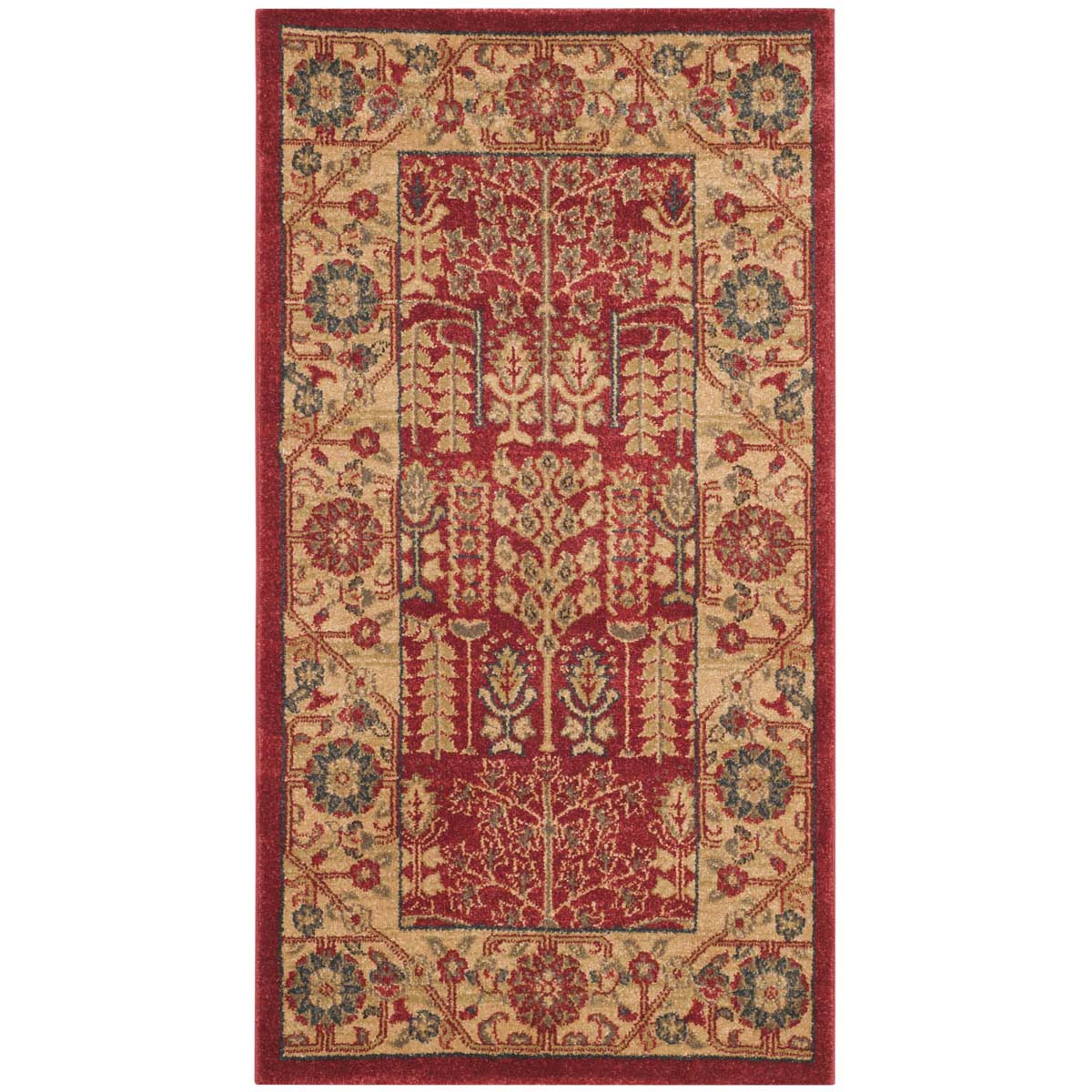 Safavieh Mahal 697 Rug, MAH697 - Red / Natural