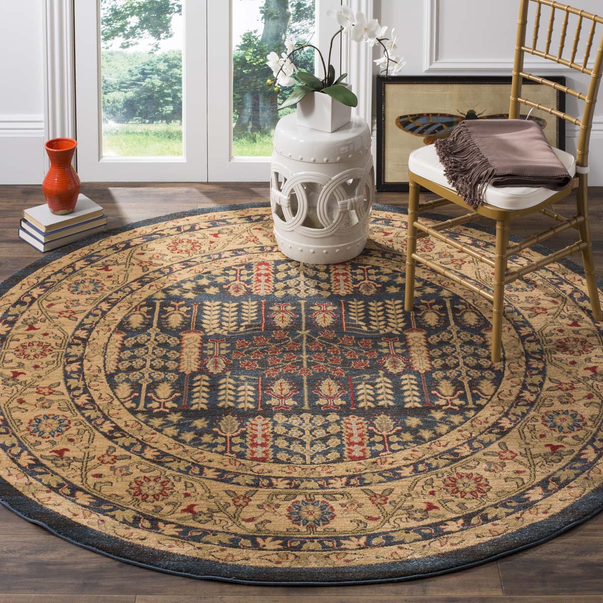 Safavieh Mahal 697 Rug, MAH697 - Navy / Natural