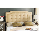 Safavieh Sapphire Tufted Linen Headboard  , MCR4047 - Buckwheat