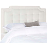 Safavieh Sapphire Tufted Linen Headboard  , MCR4047 - White