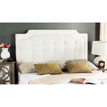 Safavieh Sapphire Tufted Linen Headboard  , MCR4047 - White