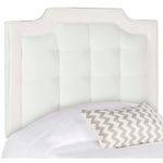 Safavieh Sapphire Tufted Linen Headboard  , MCR4047 - White