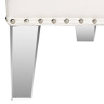 Safavieh Hollywood Glam Tufted Acrylic White Club Chair W/ Silver Nail Heads , MCR4214 - White / Clear