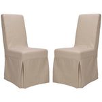 Safavieh Adrianna 19''H Linen Slipcover Chair (Set Of 2), MCR4521 - Ecru