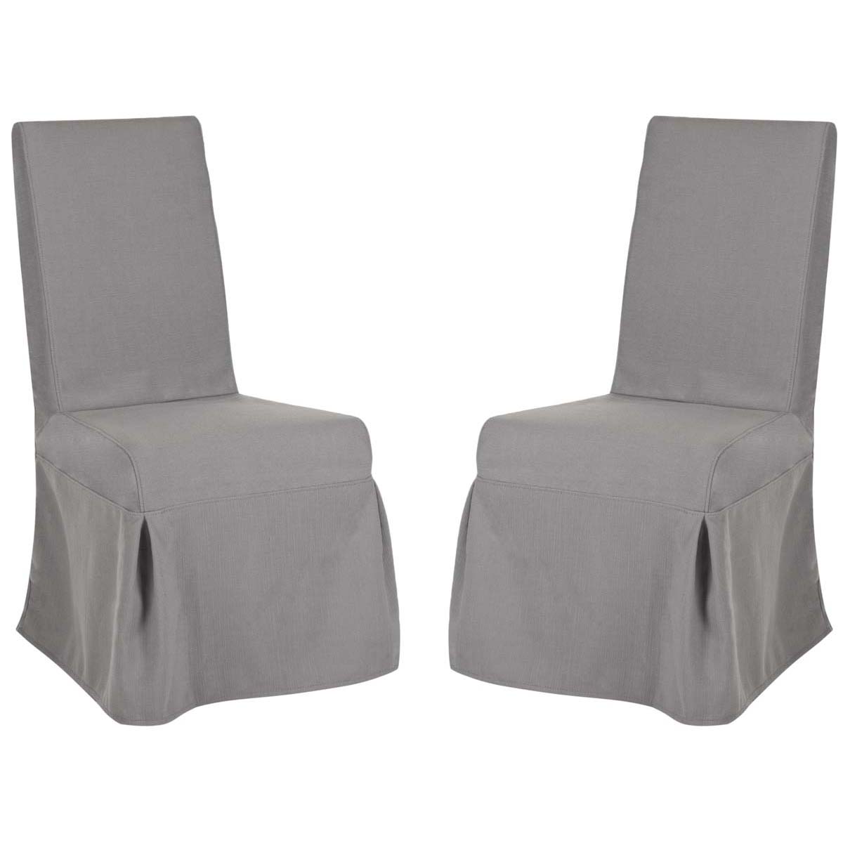 Safavieh Adrianna 19''H Linen Slipcover Chair (Set Of 2), MCR4521 - Artic Grey