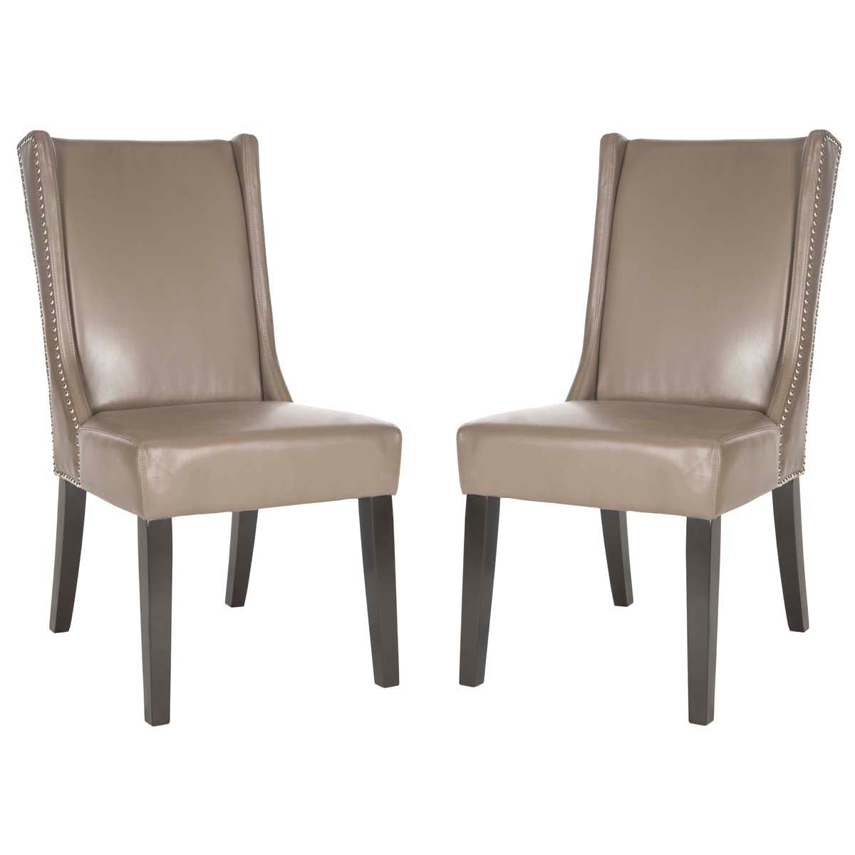 Safavieh Sher 19''H  Side Chair (Set Of 2)   Silver Nail Heads, MCR4714 - Clay