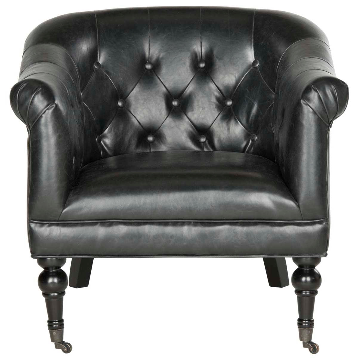 Safavieh Nicolas Tufted Club Chair , MCR4740 - Antique Black