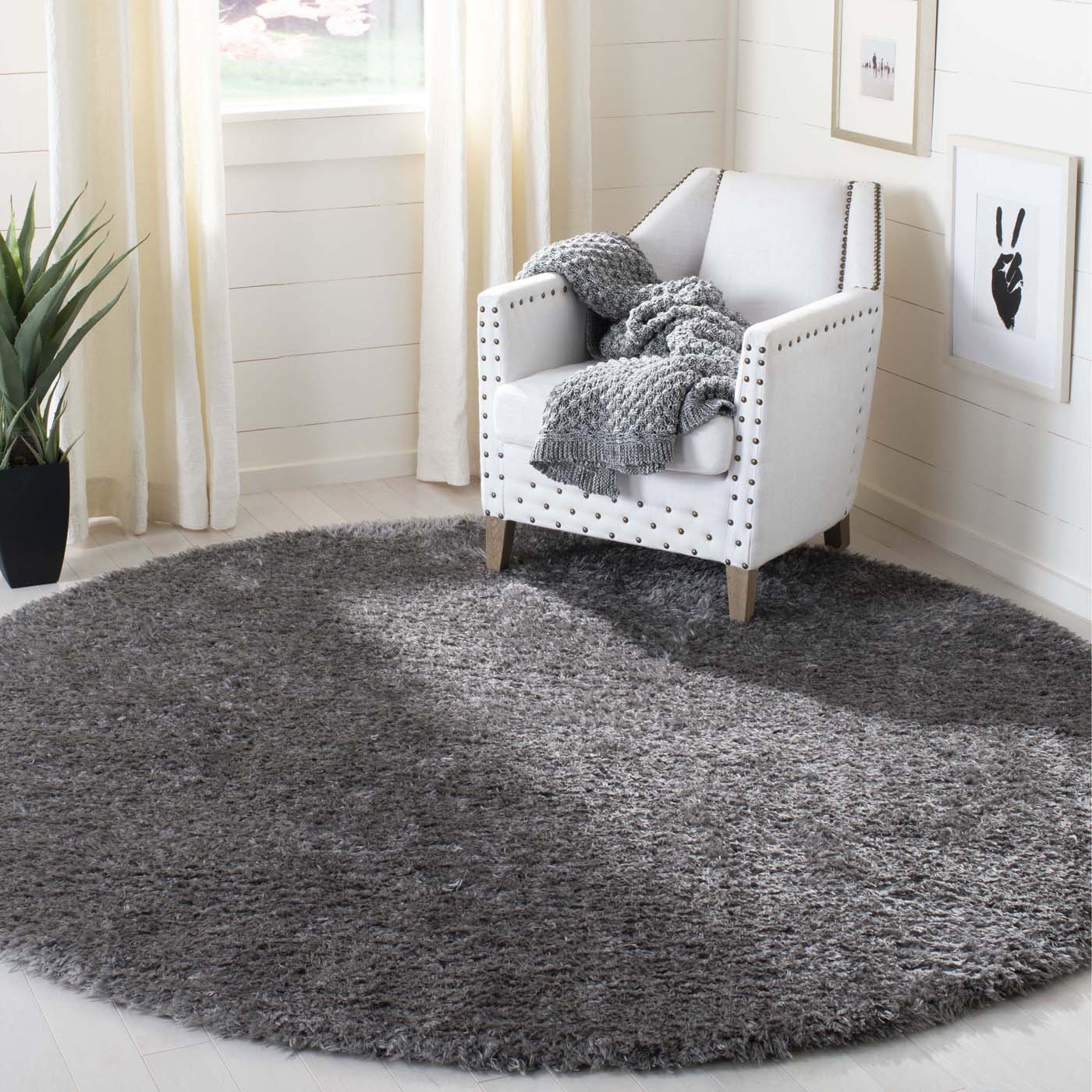 Safavieh Madrid Shag 256 Rug, MDG256 - Charcoal