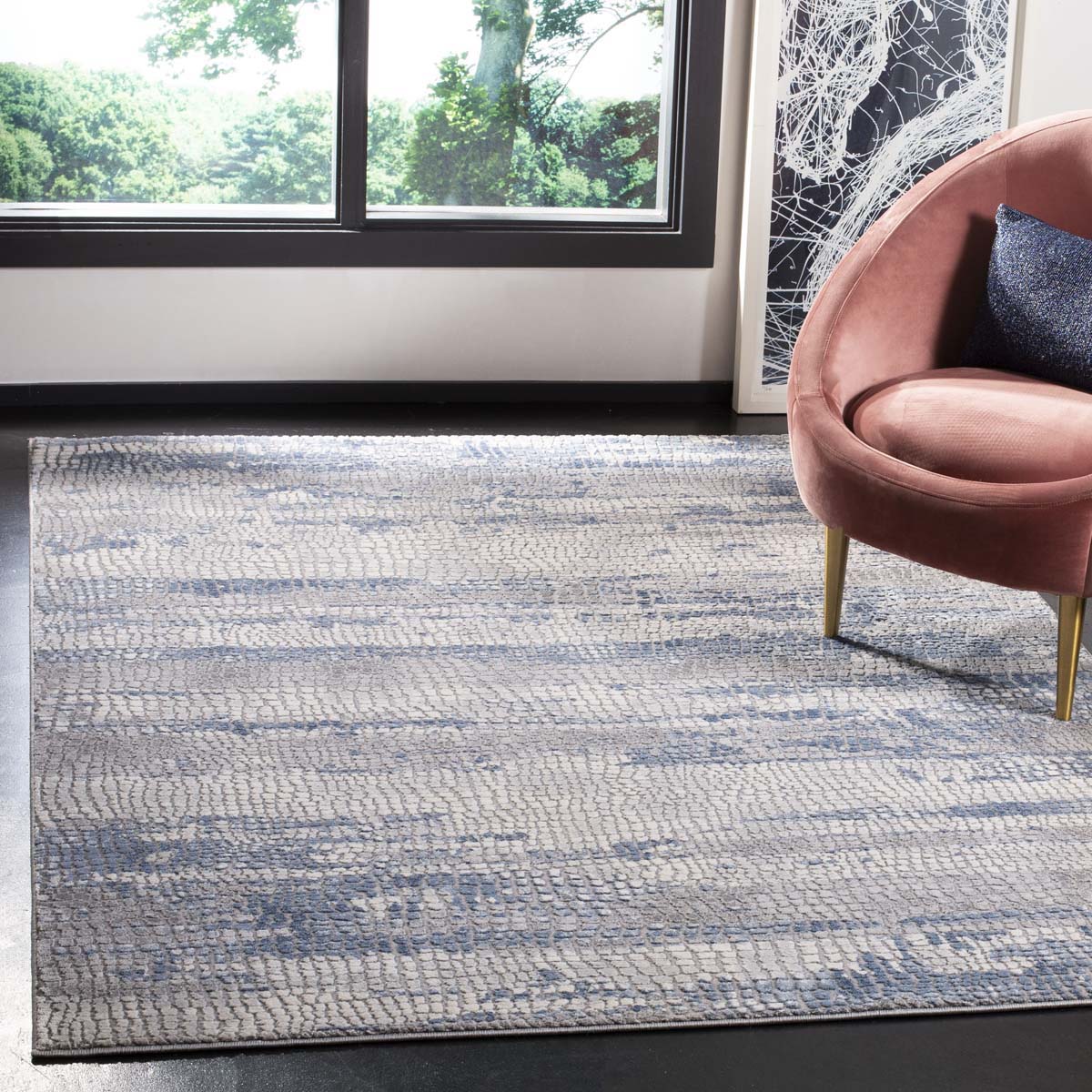 Safavieh Meadow 100 182 Rug, MDW182 - Grey / Navy