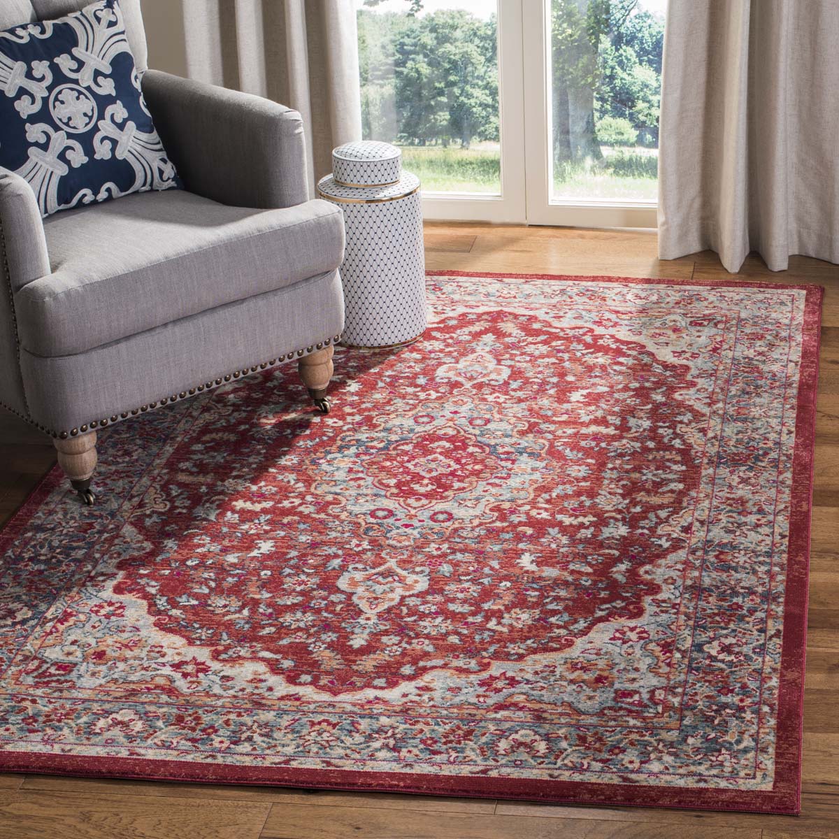 Safavieh Merlot 300 311 Rug, MER311 - Red / Aqua