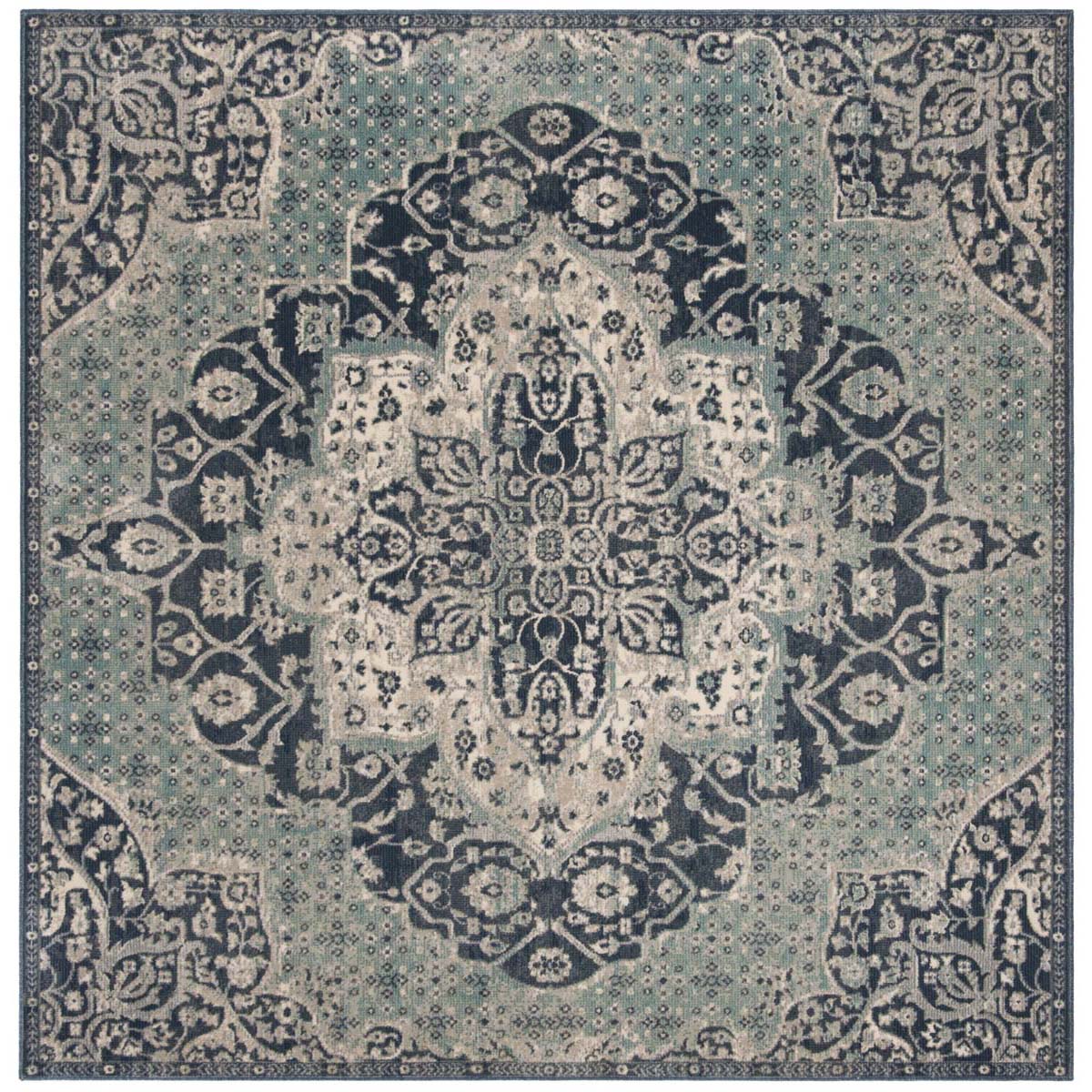 Safavieh Merlot 300 313 Rug, MER313 - Navy / Aqua