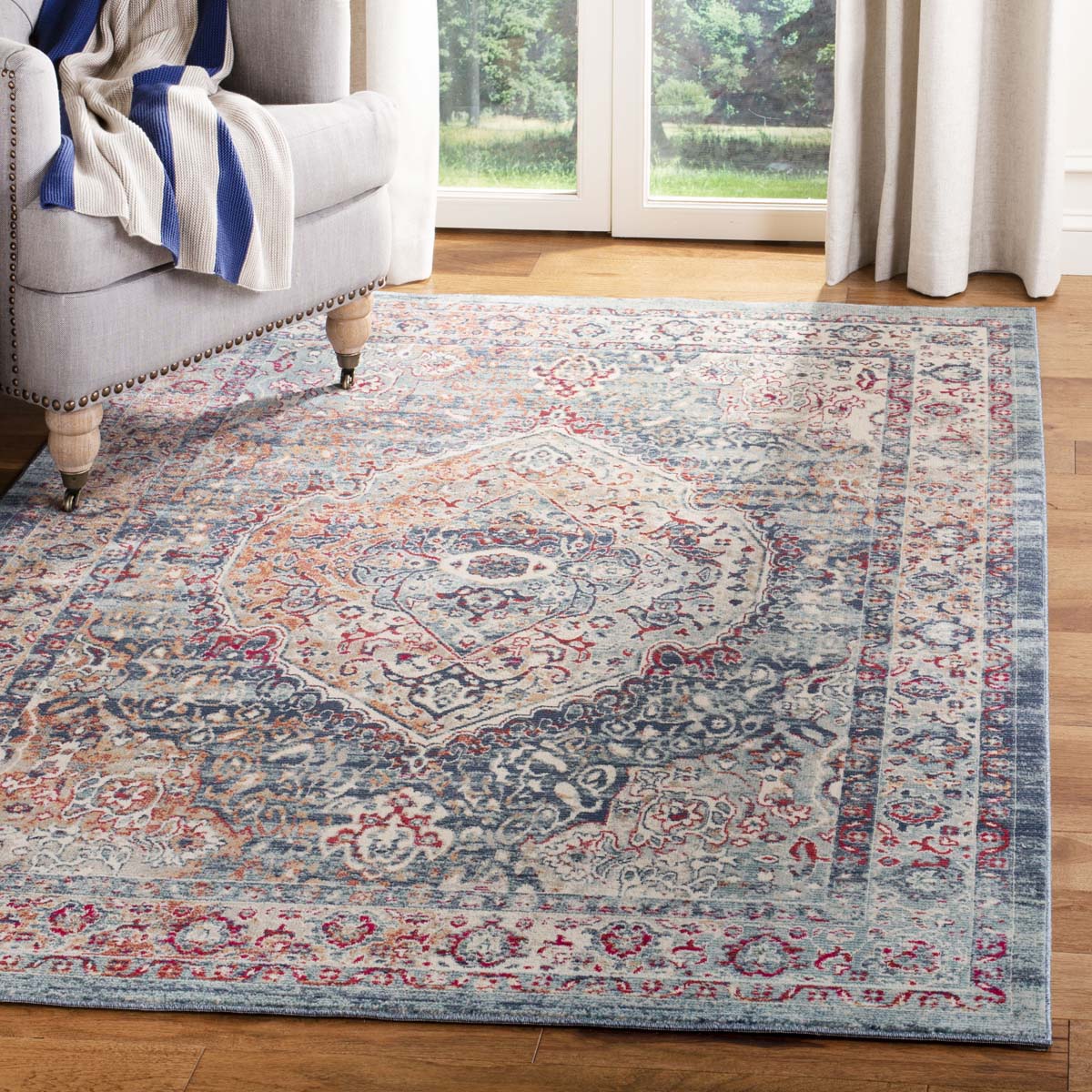 Safavieh Merlot 300 314 Rug, MER314 - Navy / Aqua