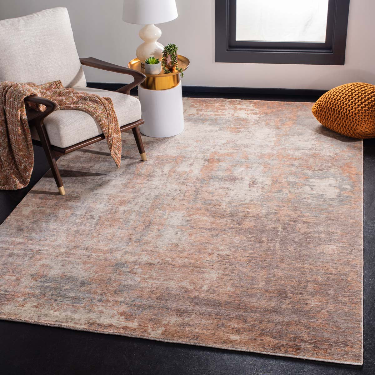 Safavieh Mirage 338 Rug, MIR338 - Rust / Silver