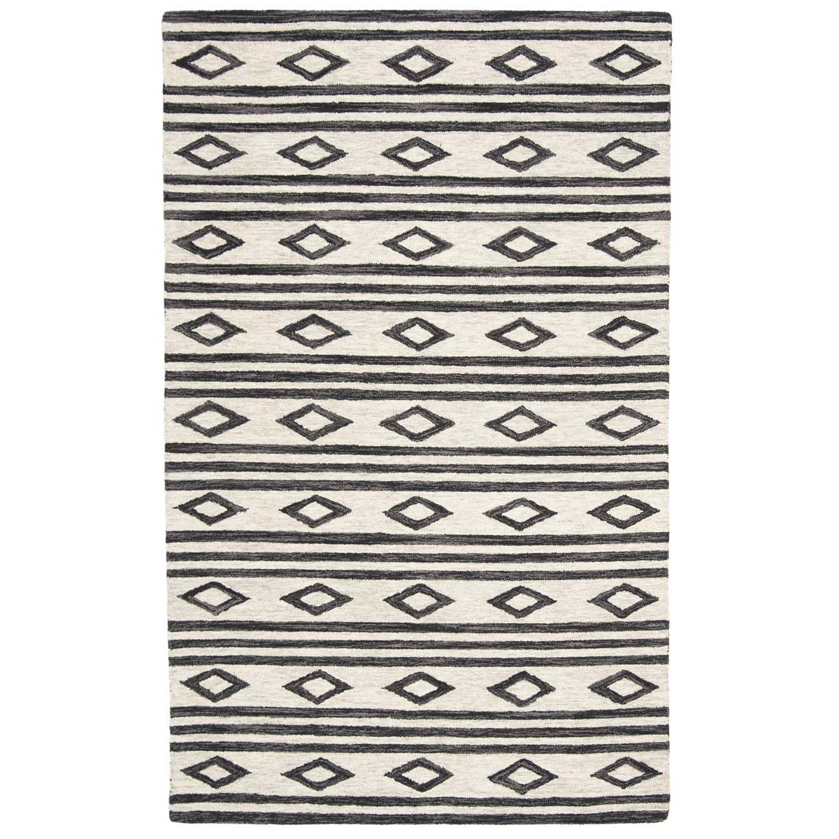 Safavieh Micro-Loop 153 Rug, MLP153 - Ivory / Charcoal