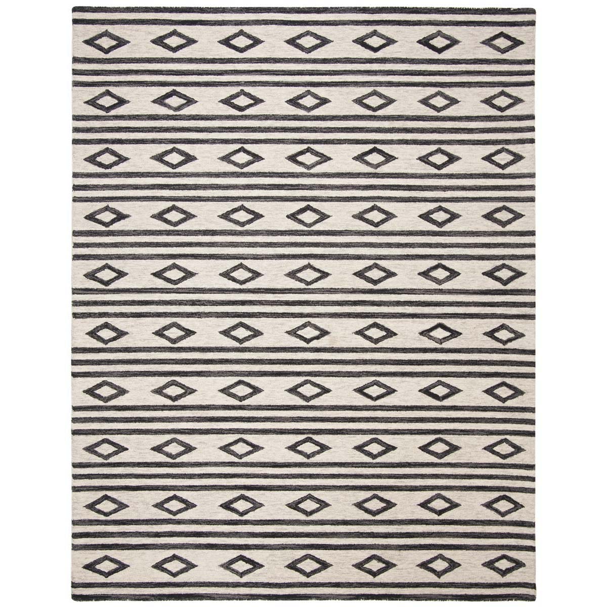 Safavieh Micro-Loop 153 Rug, MLP153 - Ivory / Charcoal