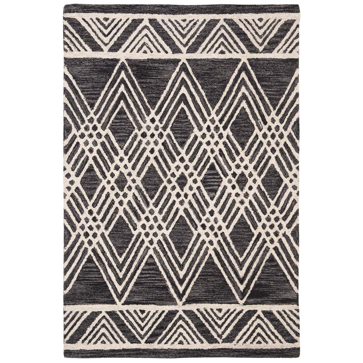 Safavieh Micro-Loop 155 Rug, MLP155 - Charcoal / Ivory