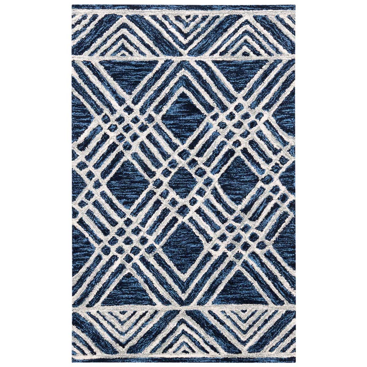 Safavieh Micro-Loop 155 Rug, MLP155 - Navy / Ivory