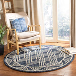 Safavieh Micro-Loop 155 Rug, MLP155 - Navy / Ivory