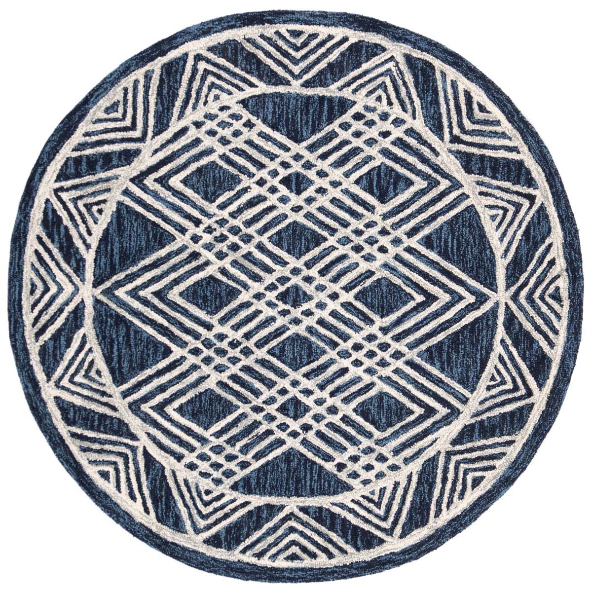 Safavieh Micro-Loop 155 Rug, MLP155 - Navy / Ivory