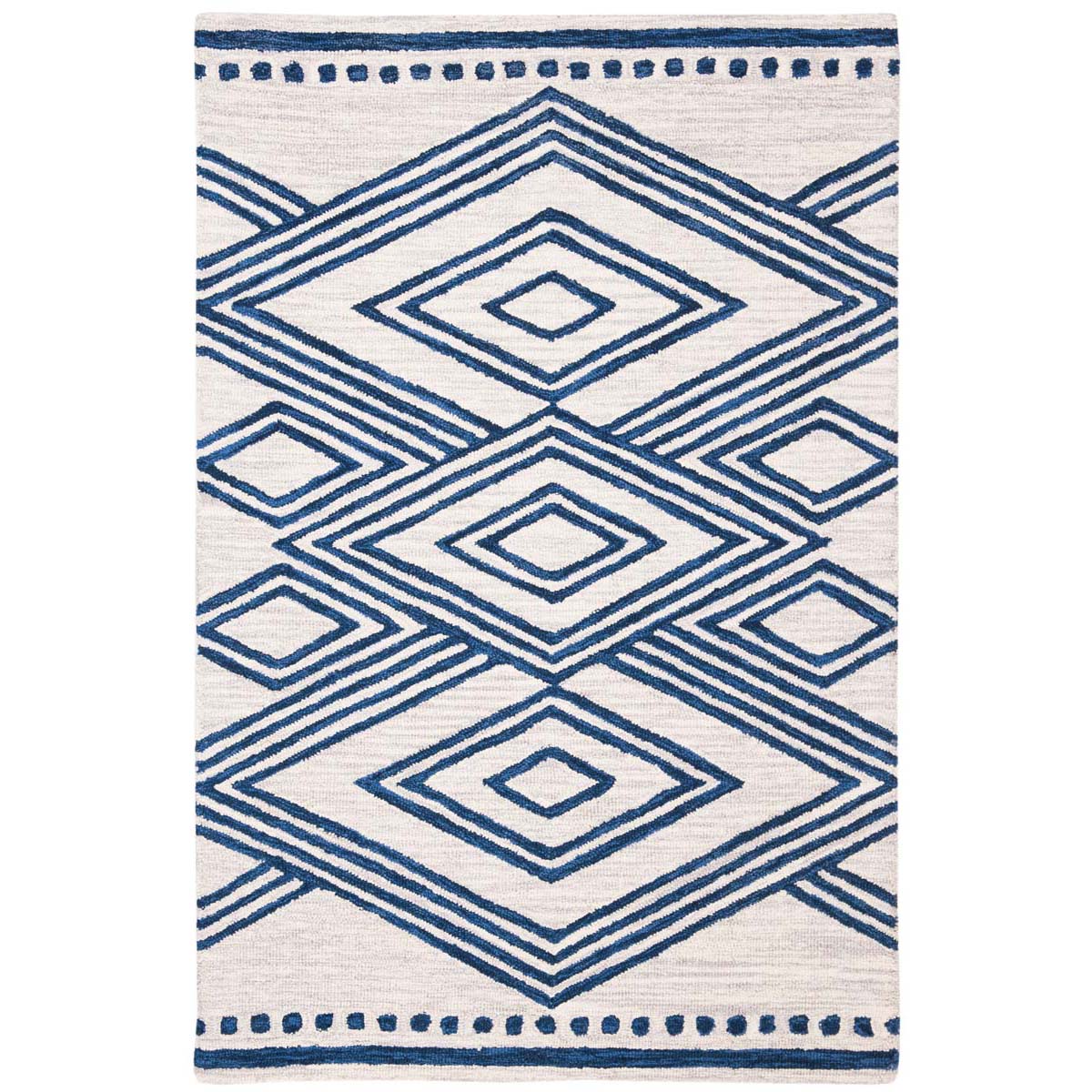 Safavieh Micro-Loop 156 Rug, MLP156 - Ivory / Navy