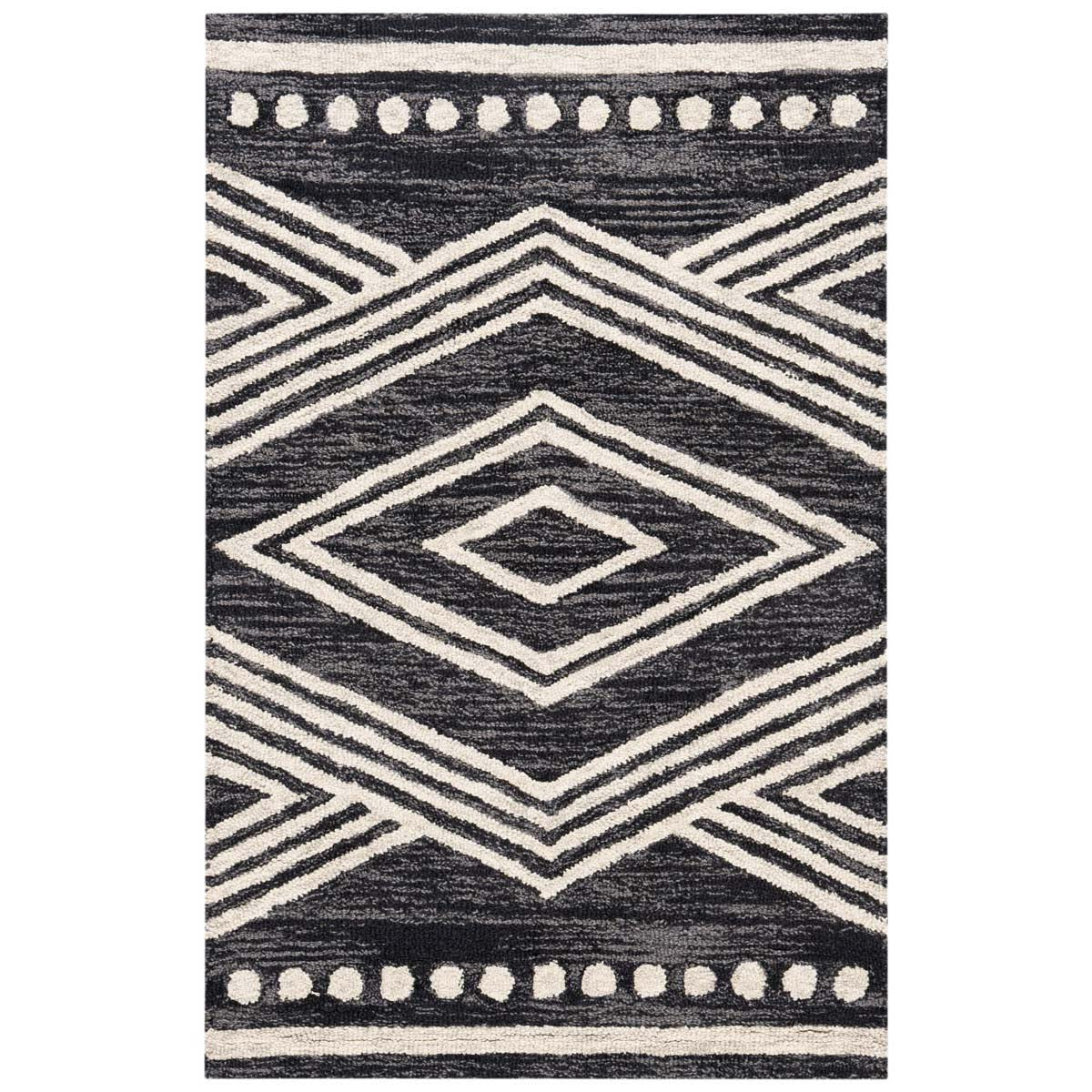 Safavieh Micro-Loop 156 Rug, MLP156 - Charcoal / Ivory