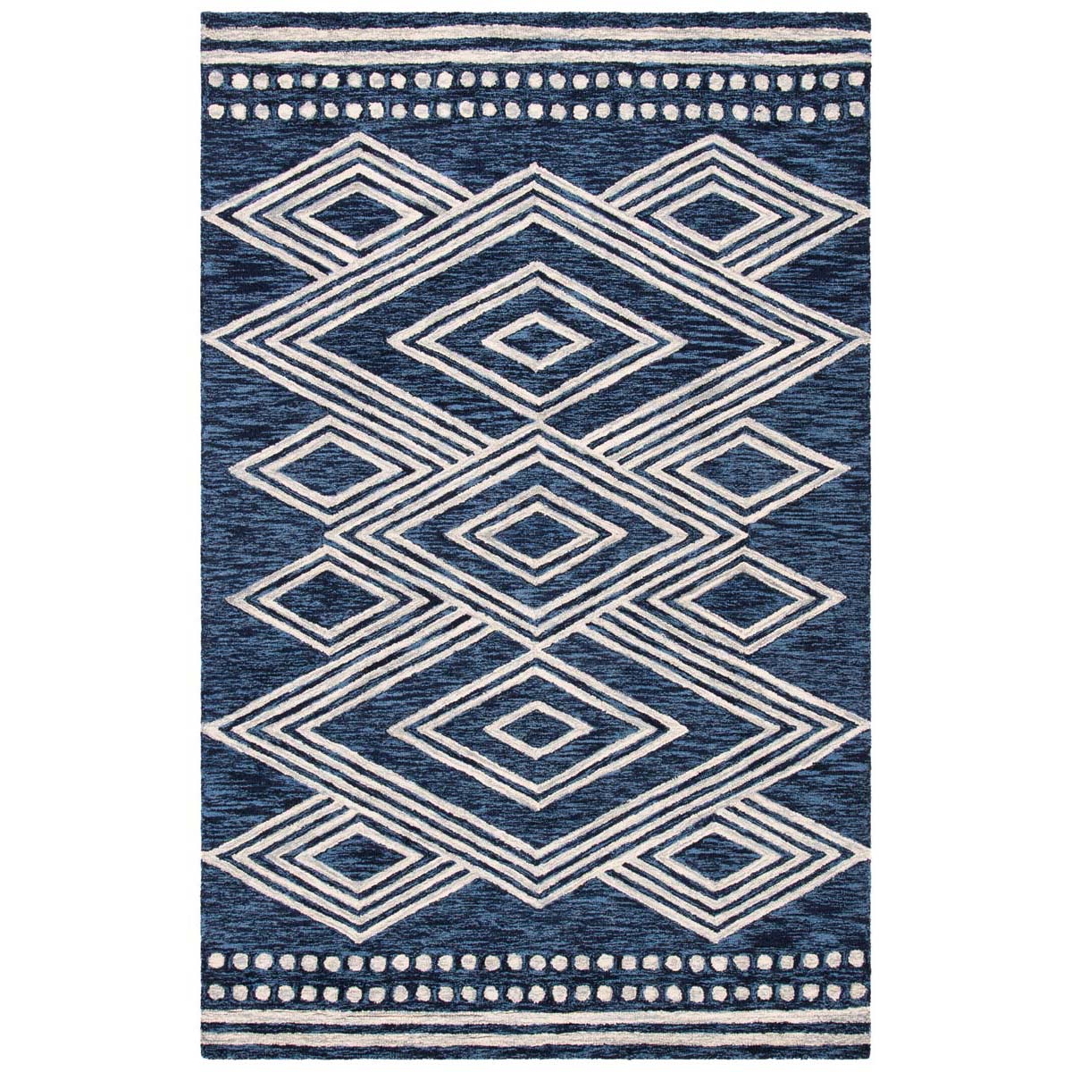 Safavieh Micro-Loop 156 Rug, MLP156 - Navy / Ivory