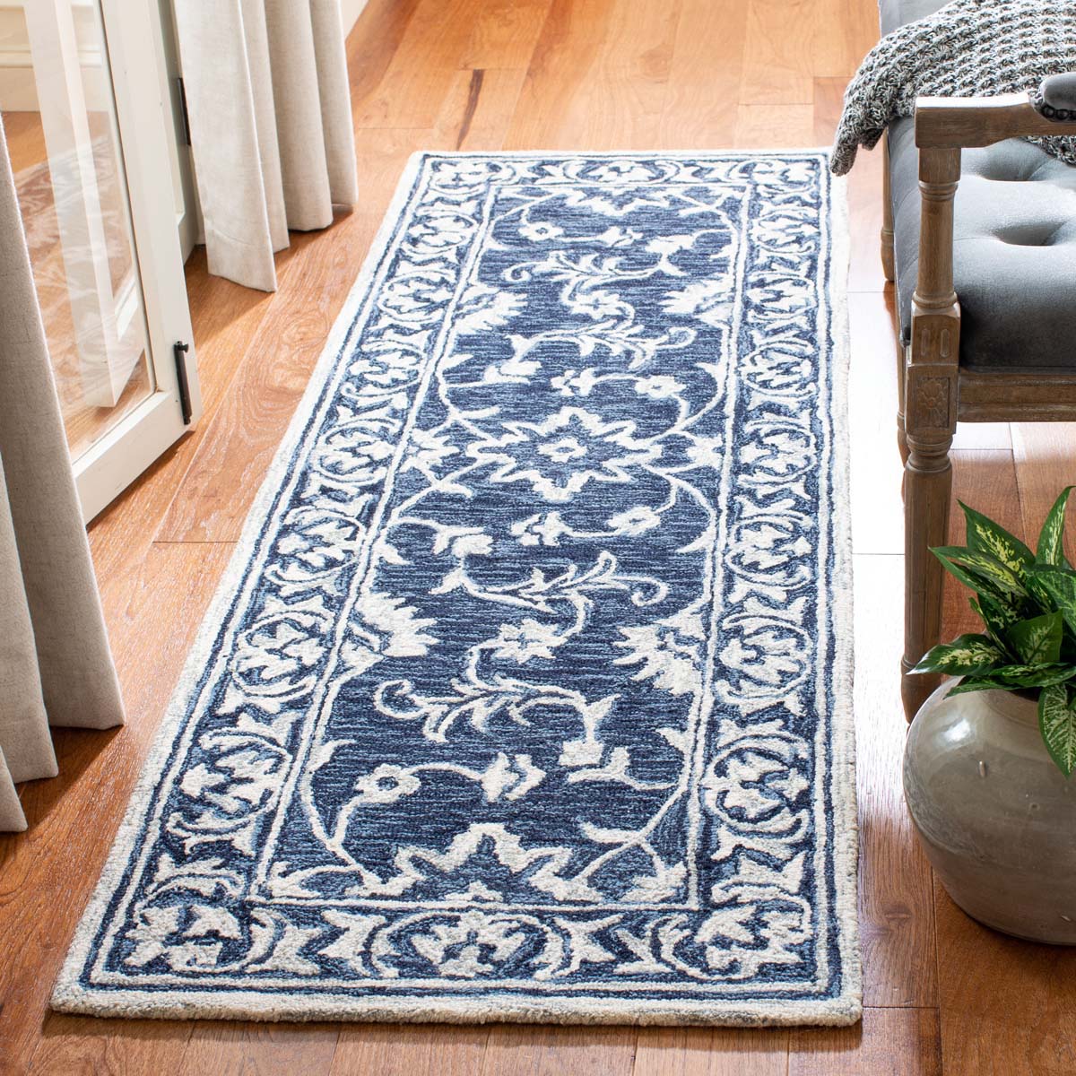 Safavieh Micro-Loop 160 Rug, MLP160 - Navy / Taupe