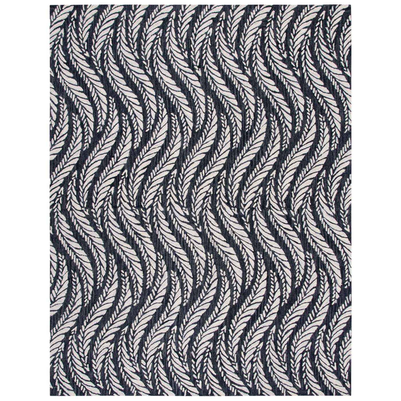 Safavieh Micro-Loop 170 Rug, MLP170 - Charcoal / Ivory