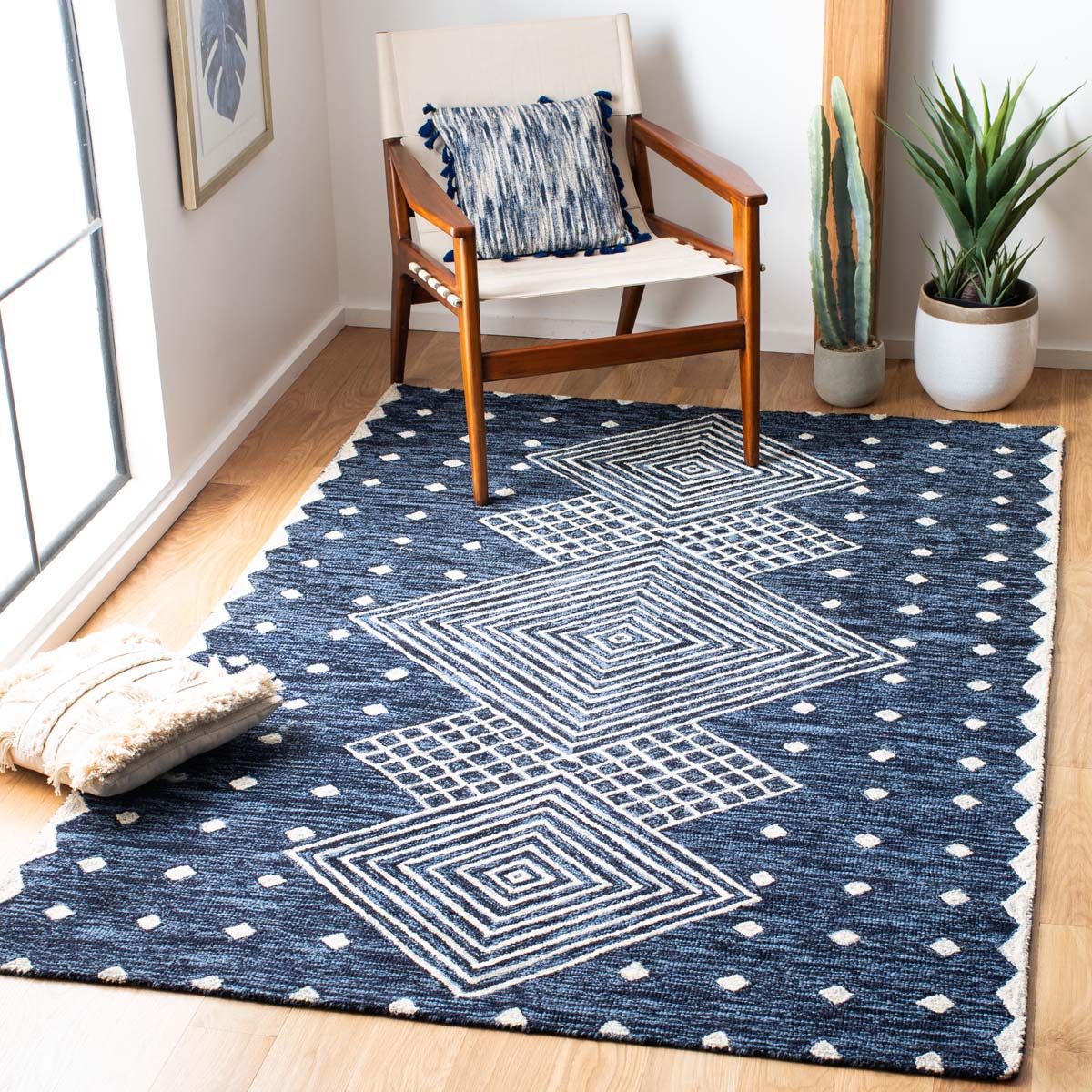 Safavieh Micro-Loop 171 Rug, MLP171 - Blue / Ivory