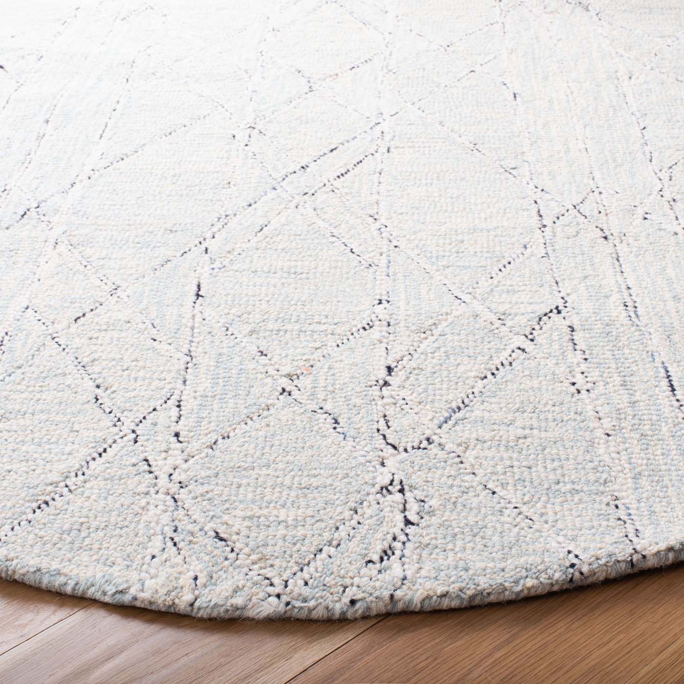 Safavieh Micro-Loop 172 Rug, MLP172 - Ivory / Light Blue