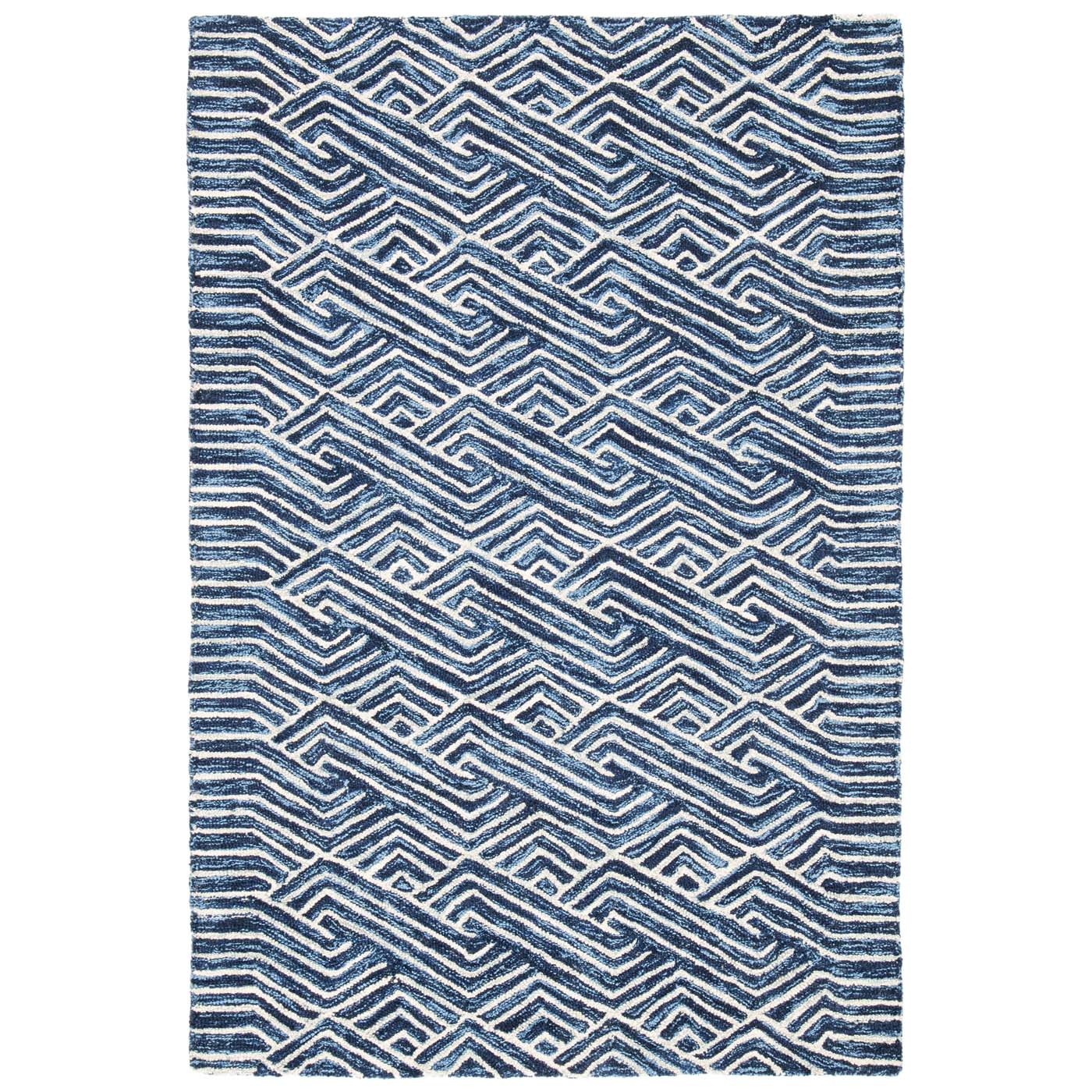 Safavieh Micro-Loop 175 Rug, MLP175 - Dark Blue / Ivory