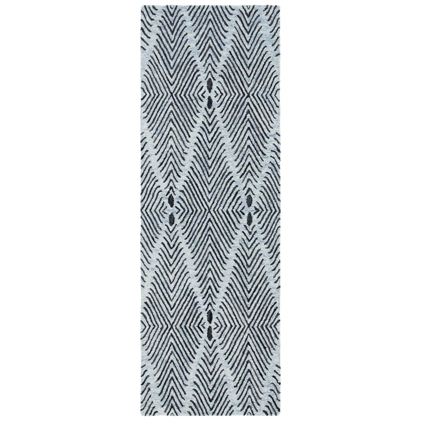 Safavieh Micro-Loop 179 Rug, MLP179 - Light Blue / Charcoal