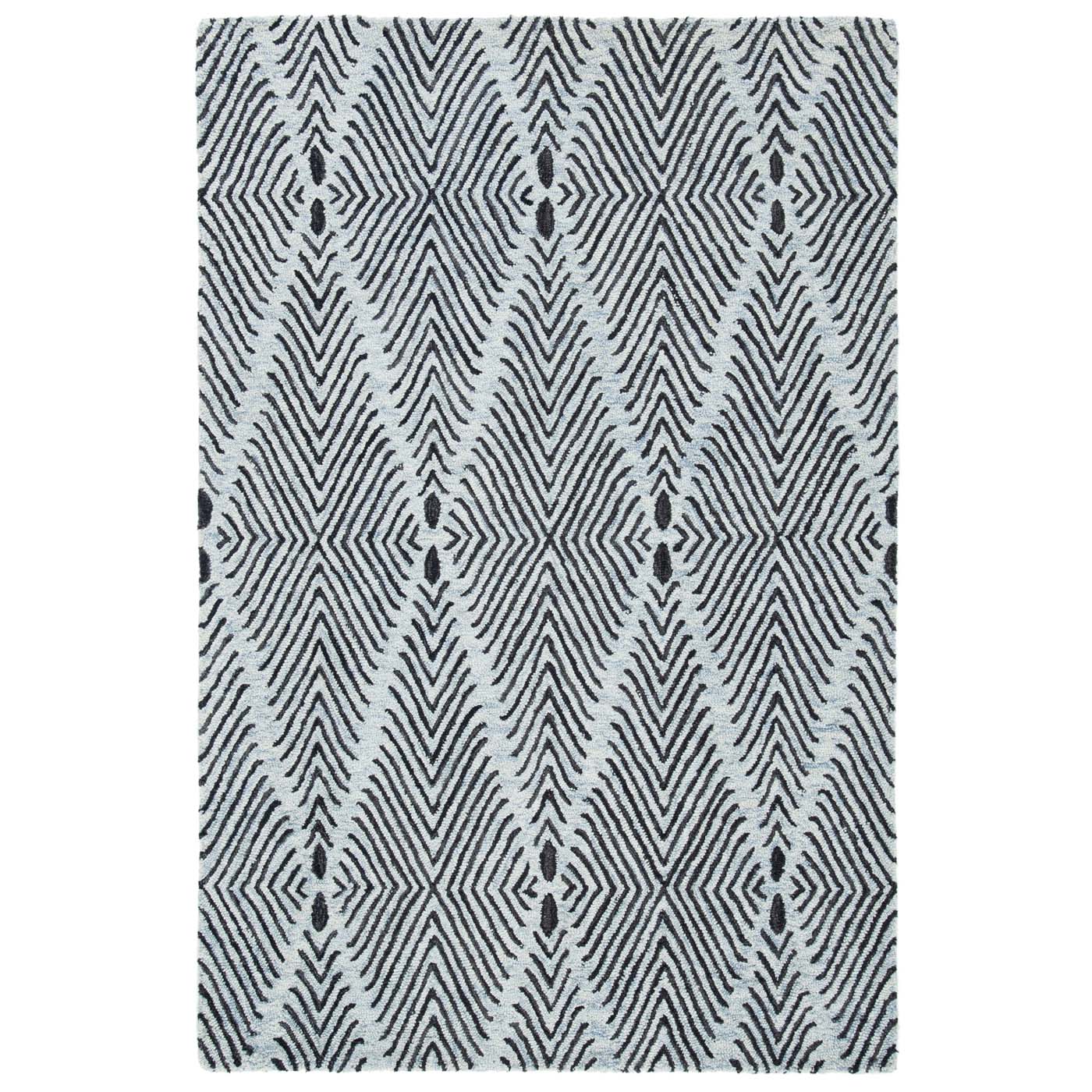 Safavieh Micro-Loop 179 Rug, MLP179 - Light Blue / Charcoal