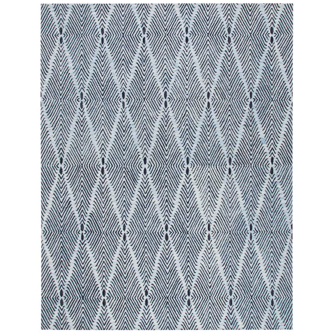 Safavieh Micro-Loop 179 Rug, MLP179 - Light Blue / Charcoal