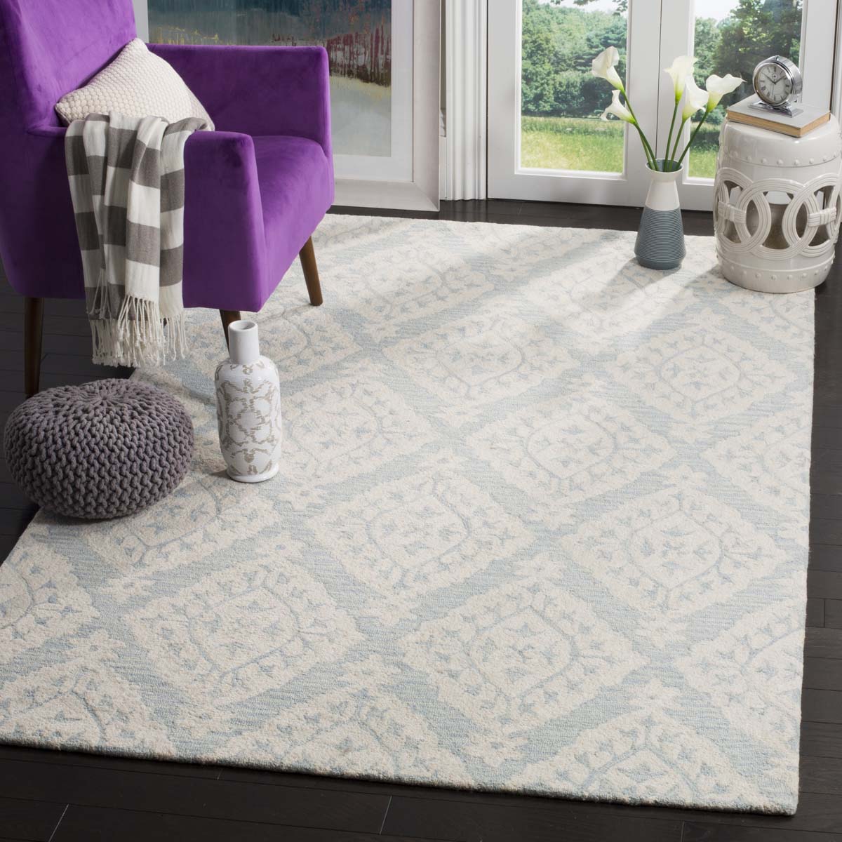 Safavieh Micro-Loop 210 Rug, MLP210 - Light Blue