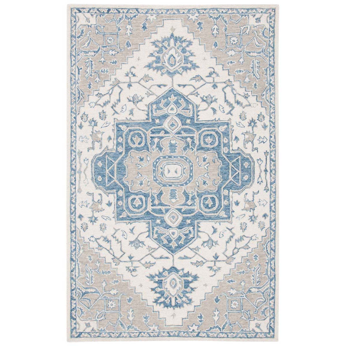 Safavieh Micro-Loop 213 Rug, MLP213 - Ivory / Blue