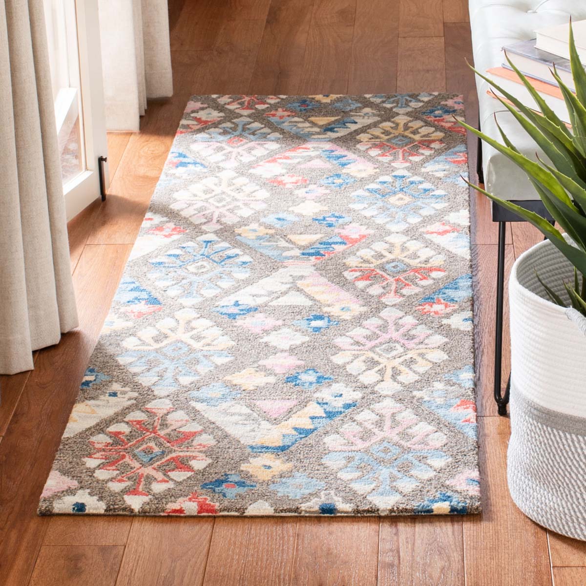 Safavieh Micro-Loop 351 Rug, MLP351 - Grey / Blue