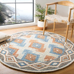 Safavieh Micro-Loop 401 Rug, MLP401 - Blue / Beige