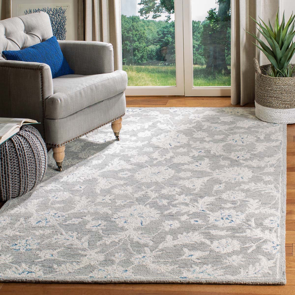 Safavieh Micro-Loop 506 Rug, MLP506 - Grey / Ivory