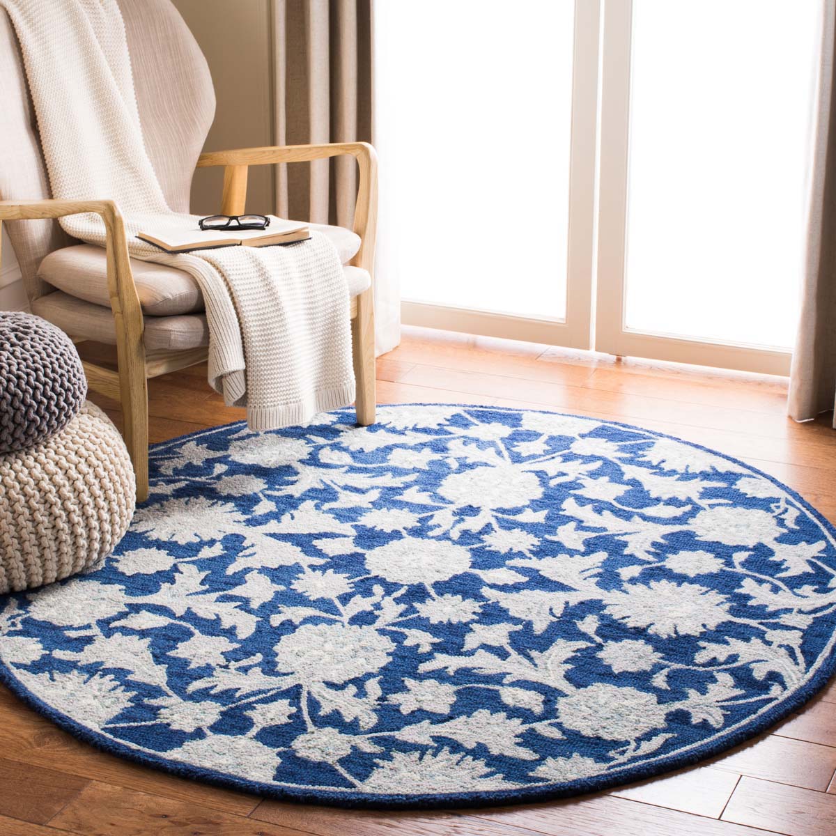 Safavieh Micro-Loop 506 Rug, MLP506 - Navy / Grey