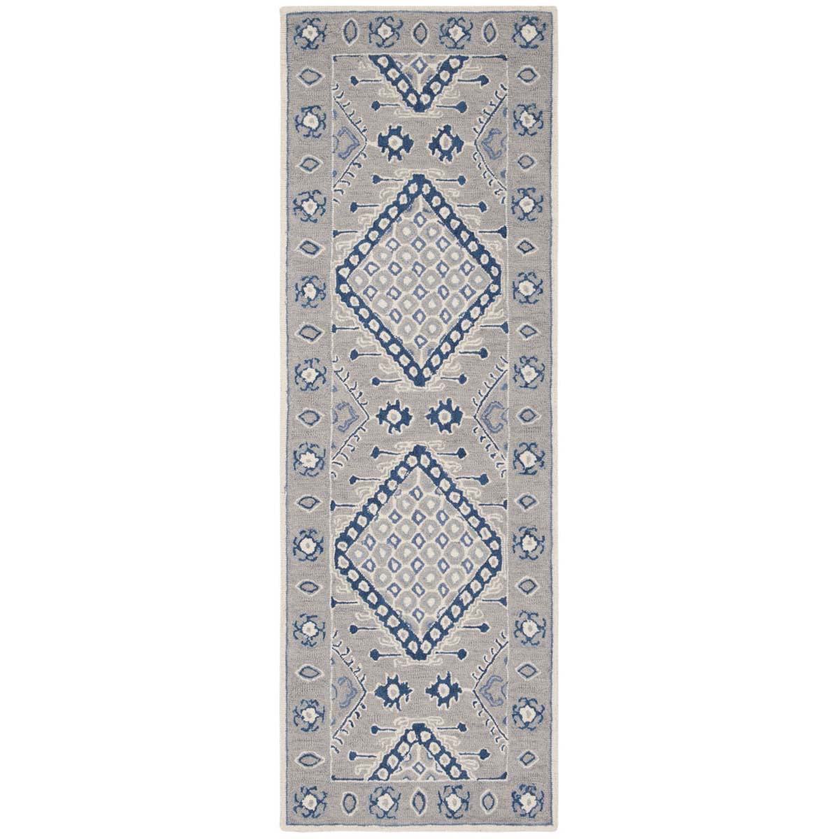 Safavieh Micro-Loop 511 Rug, MLP511 - Light Grey / Blue