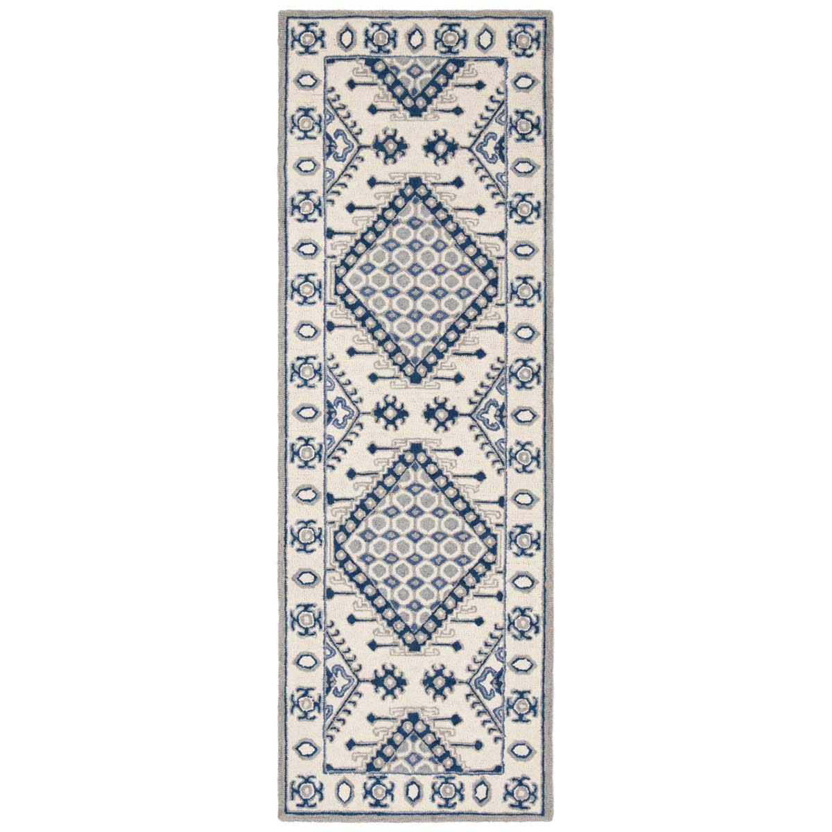 Safavieh Micro-Loop 511 Rug, MLP511 - Ivory / Blue