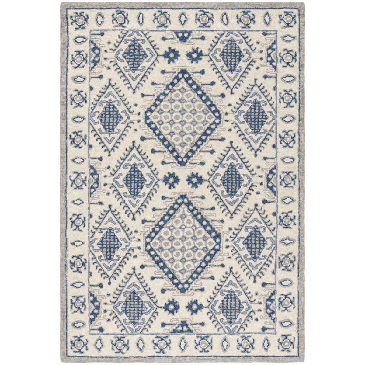 Safavieh Micro-Loop 511 Rug, MLP511 - Ivory / Blue